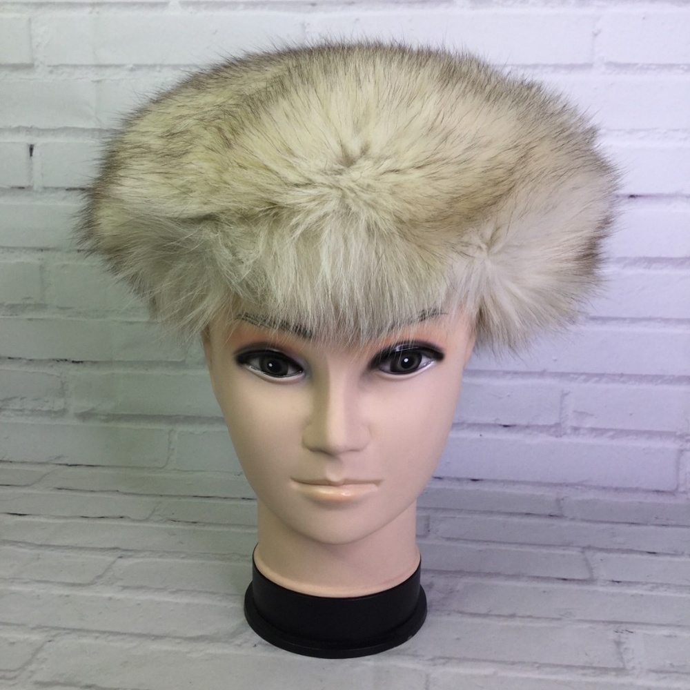 Faux Fur Hat Cream Ivory Warm